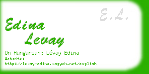 edina levay business card